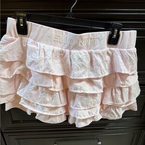 Forever 21 Pink Ruffled Skirt with Hello Kitty Design